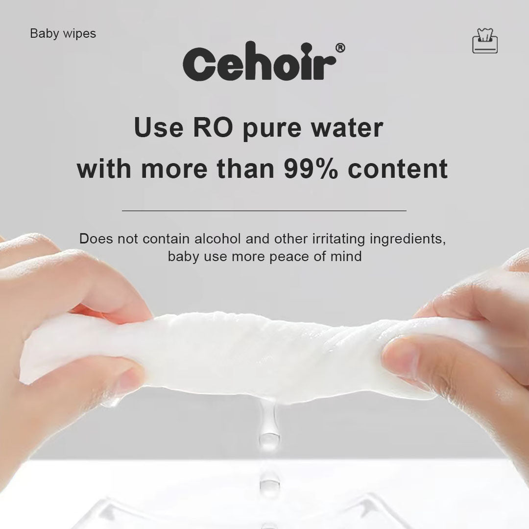 Baby Wipes 100% plant-based natural fiber (12packs)