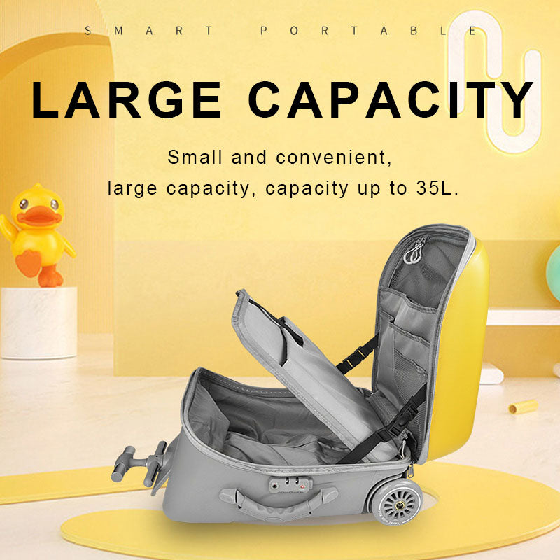 Children's luggage can board can ride boys and girls walking baby magic baby trolley suitcase 20 inches can be expanded(customs lock+expandable+guardrail)