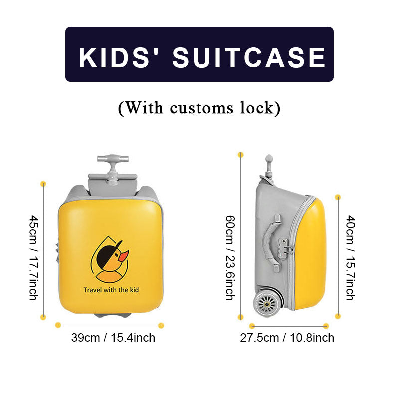 Children's luggage can board can ride boys and girls walking baby magic baby trolley suitcase 20 inches can be expanded(customs lock+expandable+guardrail)