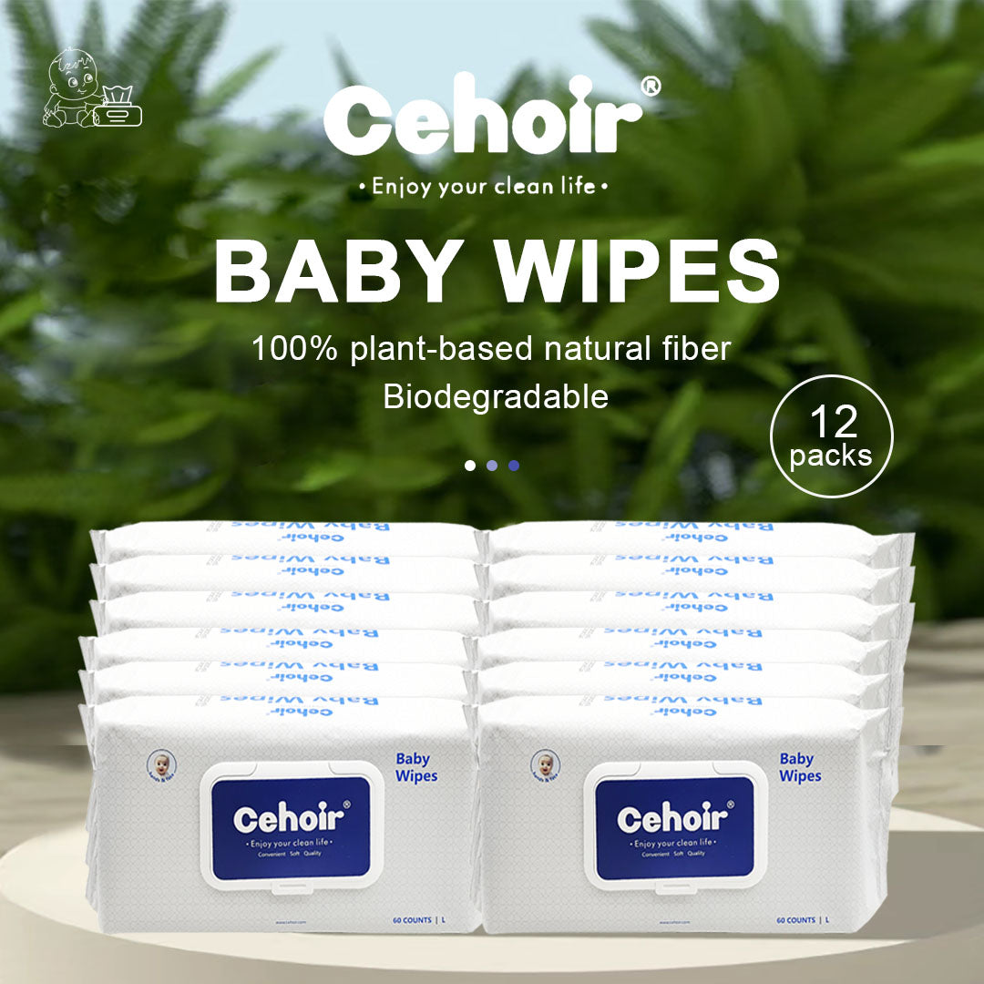 Baby Wipes 100% plant-based natural fiber