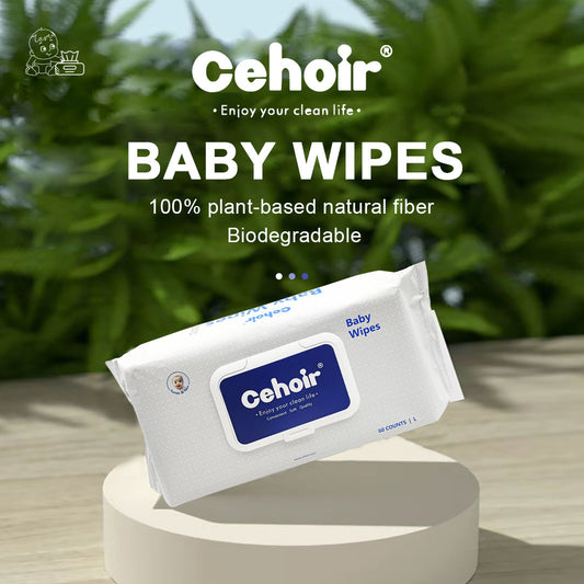 Baby Wipes 100% plant-based natural fiber