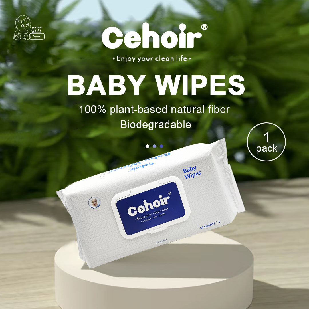 Baby Wipes 100% plant-based natural fiber