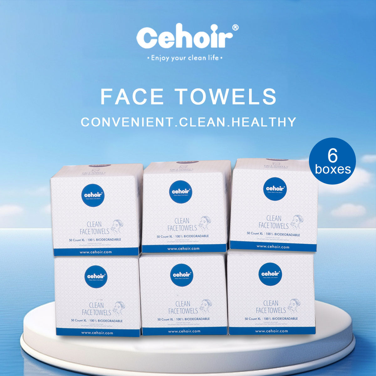 Face Towels 100%Plant fibre(6 boxes)