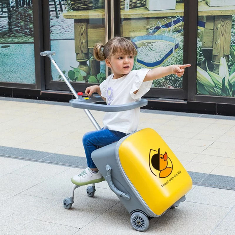 Children's luggage can board can ride boys and girls walking baby magic baby trolley suitcase 20 inches can be expanded（customs lock+expandable）