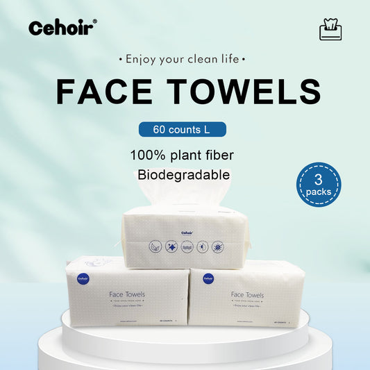 Face Towels 100%Plant fibre(3 packs)