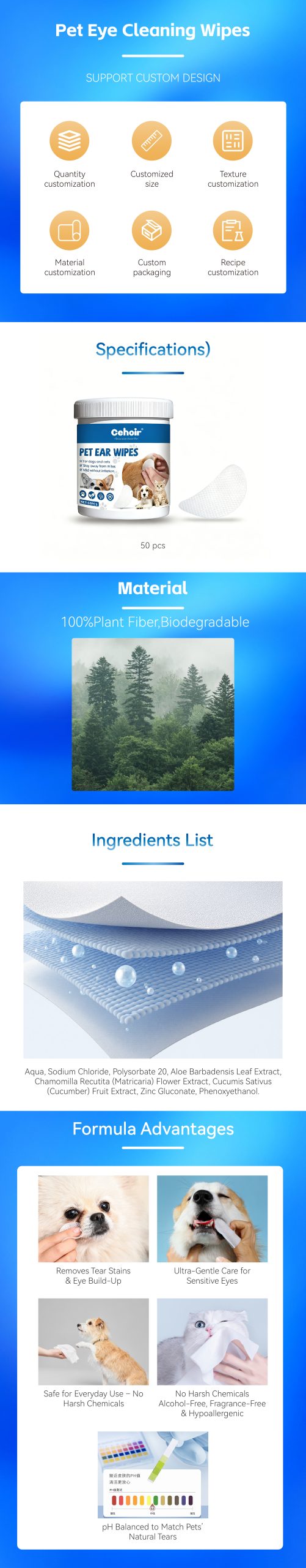 Pet Eye Cleaning Wipes